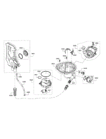 Sump / Water Inlet / Heat Pump parts for Bosch Dishwasher SHPM65W55N/10 from AppliancePartsPros.com