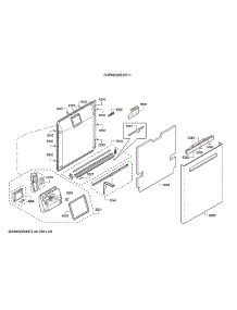 Door / Dispenser parts for Bosch Dishwasher SHPM65W55N/11 from AppliancePartsPros.com