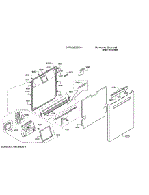 Door / Dispenser parts for Bosch Dishwasher SHPM65Z55N/01 from AppliancePartsPros.com