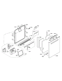 Door / Dispenser parts for Bosch Dishwasher SHPM78W54N/01 from AppliancePartsPros.com