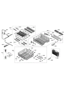 Racks / Spray Arm parts for Bosch Dishwasher SHPM78W54N/01 from AppliancePartsPros.com