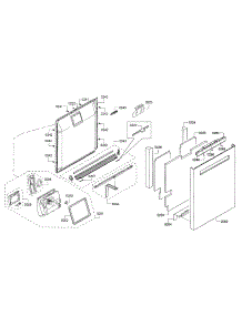 Door / Dispenser parts for Bosch Dishwasher SHPM78W55N/10 from AppliancePartsPros.com