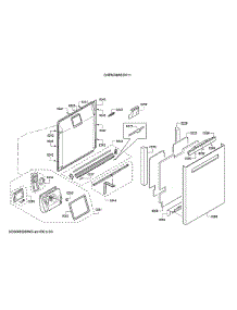 Door / Dispenser parts for Bosch Dishwasher SHPM78W55N/11 from AppliancePartsPros.com