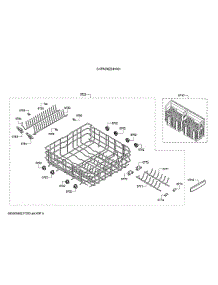 Lower Rack / Cutlery Basket parts for Bosch Dishwasher SHPM78Z54N/01 from AppliancePartsPros.com
