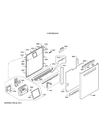 Door / Dispenser parts for Bosch Dishwasher SHPM78Z55N/01 from AppliancePartsPros.com