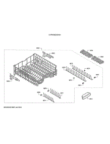 Upper Rack parts for Bosch Dishwasher SHPM78Z55N/01 from AppliancePartsPros.com