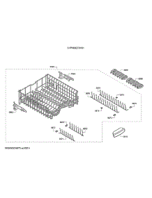 Upper Racks parts for Bosch Dishwasher SHPM88Z75N/01 from AppliancePartsPros.com