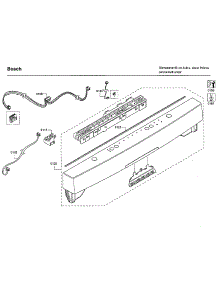 Control Panel parts for Bosch Dishwasher SHS5AVF6UC/01 from AppliancePartsPros.com