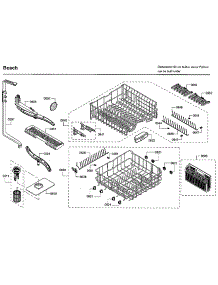 Rack parts for Bosch Dishwasher SHS5AVF6UC/01 from AppliancePartsPros.com