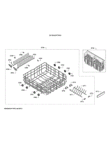 Lower Racks parts for Bosch Dishwasher SHS843AF5N/01 from AppliancePartsPros.com