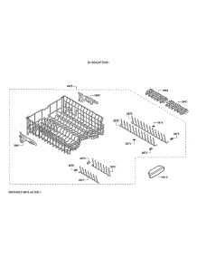 Upper Racks parts for Bosch Dishwasher SHS843AF5N/01 from AppliancePartsPros.com