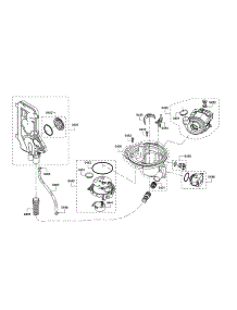 Water Inlet / Heat Pump / Sump parts for Bosch Dishwasher SHS863WD6N/01 from AppliancePartsPros.com