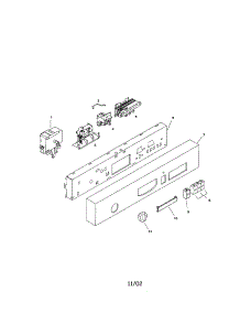 Fascia Panel parts for Bosch Dishwasher SHU3036UC/06 (FD 7908-8002) from AppliancePartsPros.com