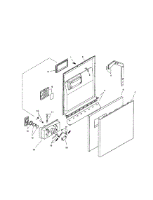 Door Assembly parts for Bosch Dishwasher SHU3036UC/06 (FD 7908-8002) from AppliancePartsPros.com