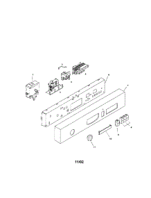 Fascia Panel parts for Bosch Dishwasher SHU3132UC/12 (FD 8105) from AppliancePartsPros.com