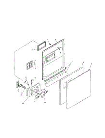 Door Assembly parts for Bosch Dishwasher SHU3132UC/12 (FD 8105) from AppliancePartsPros.com
