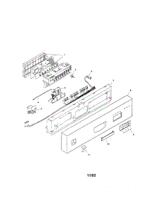 Fascia Panel parts for Bosch Dishwasher SHU4302UC/06 (FD 7705-7912) from AppliancePartsPros.com