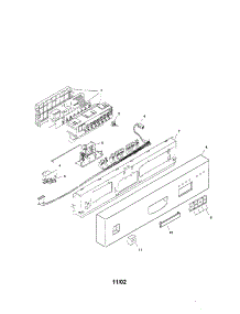 Fascia Panel parts for Bosch Dishwasher SHU4302UC/12 (FD 8003) from AppliancePartsPros.com