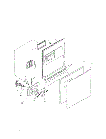 Door Assembly parts for Bosch Dishwasher SHU4302UC/12 (FD 8003) from AppliancePartsPros.com