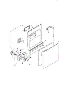 Door Assembly parts for Bosch Dishwasher SHU4306UC/06 (FD 7705-7912) from AppliancePartsPros.com
