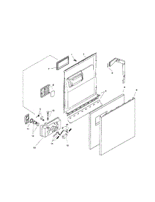Door Assembly parts for Bosch Dishwasher SHU4306UC/11 (FD 8001-8003) from AppliancePartsPros.com