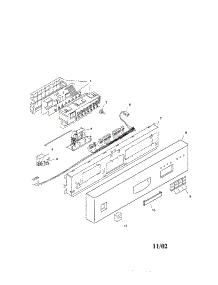 Fascia Panel parts for Bosch Dishwasher SHU4312UC/06 (FD 7701-7912) from AppliancePartsPros.com