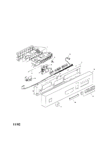 Fascia Panel parts for Bosch Dishwasher SHU5304UC/11 (FD 8001-8003) from AppliancePartsPros.com