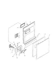 Door Assembly parts for Bosch Dishwasher SHU5316UC/12 from AppliancePartsPros.com