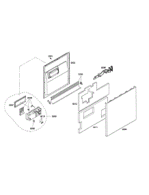 Door / Dispenser parts for Bosch Dishwasher SHU66C05UC/23 from AppliancePartsPros.com