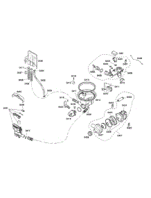Heater / Sump / Pump parts for Bosch Dishwasher SHU66C05UC/23 from AppliancePartsPros.com