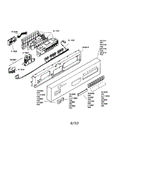 Fascia Panel parts for Bosch Dishwasher SHU66C06UC/14 (FD8211) from AppliancePartsPros.com