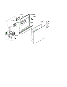 Door Assembly parts for Bosch Dishwasher SHU66C06UC/14 (FD8211) from AppliancePartsPros.com