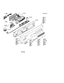 Fascia Panel parts for Bosch Dishwasher SHU66C07UC/14 (FD8211) from AppliancePartsPros.com