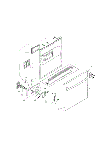 Door Assembly parts for Bosch Dishwasher SHU8815UC/12 (FD 8105) from AppliancePartsPros.com