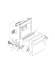 Door Assembly parts for Bosch Dishwasher SHU9916UC/12 (FD 8003) from AppliancePartsPros.com