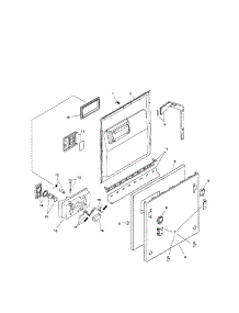 Door Assembly parts for Bosch Dishwasher SHV4303UC/06 (FD 7712-8002) from AppliancePartsPros.com