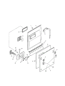 Door Assembly parts for Bosch Dishwasher SHV4303UC/11 (FD8002-8003) from AppliancePartsPros.com