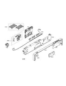 Panel-Facia / Control Unit parts for Bosch Dishwasher SHV45M03UC/50 from AppliancePartsPros.com