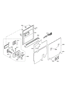 Door / Dispenser parts for Bosch Dishwasher SHV45M03UC/50 from AppliancePartsPros.com