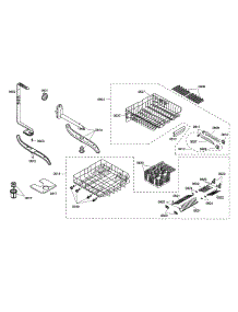 Spray Arms / Racks parts for Bosch Dishwasher SHV45M03UC/50 from AppliancePartsPros.com