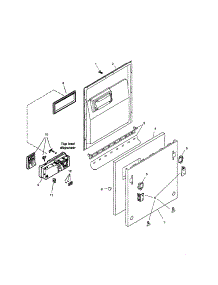 Door Assembly parts for Bosch Dishwasher SHV46C03UC/14 (FD8211) from AppliancePartsPros.com