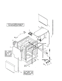 Tank Assembly parts for Bosch Dishwasher SHV46C03UC/14 (FD8211) from AppliancePartsPros.com