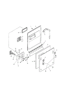 Door Assembly parts for Bosch Dishwasher SHV4803UC/06(FD7712-7812,7905-7907) from AppliancePartsPros.com
