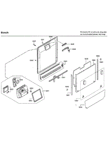 Door parts for Bosch Dishwasher SHV9PT53UC/76 from AppliancePartsPros.com