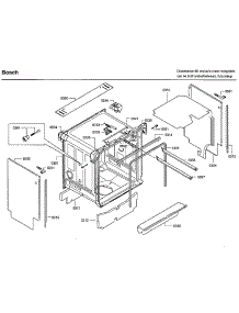 Cabinet parts for Bosch Dishwasher SHV9PT53UC/76 from AppliancePartsPros.com