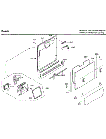Door parts for Bosch Dishwasher SHV9PT53UC/86 from AppliancePartsPros.com