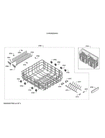 Lower Rack / Cutlery Basket parts for Bosch Dishwasher SHVM78Z53N/01 from AppliancePartsPros.com