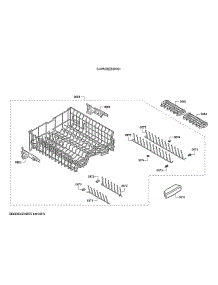 Upper Rack parts for Bosch Dishwasher SHVM78Z53N/01 from AppliancePartsPros.com