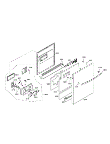 Door / Dispenser parts for Bosch Dishwasher SHX45P05UC/58 from AppliancePartsPros.com