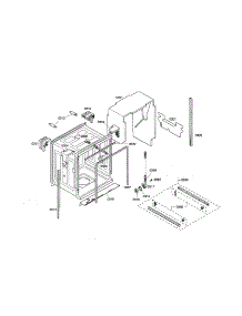 Tub parts for Bosch Dishwasher SHX45P05UC/58 from AppliancePartsPros.com